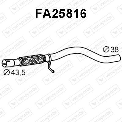 VENEPORTE Voorpijp FA25816 Uitlaatbocht VENEPORTE 500 FA25816 goedkoop