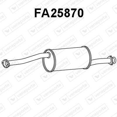 VENEPORTE Fremre eksospotte FA25870 Forreste lyddemper VENEPORTE Citroën C4 FA25870
