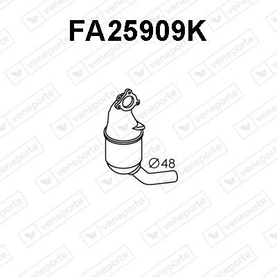 VENEPORTE Catalytic converter FA25909K FIAT PANDA VENEPORTE catalytic converter FA25909K
