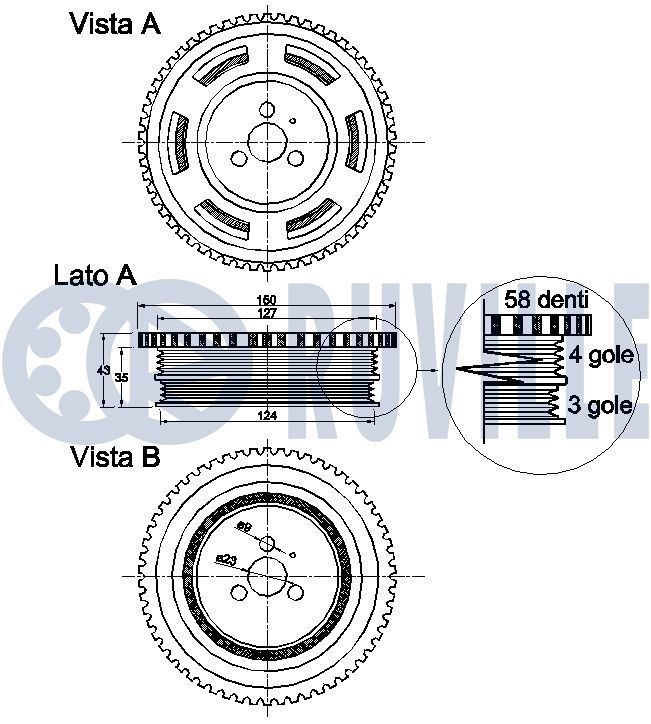 RUVILLE Klapitapp 265404 Klapikasutus RUVILLE Volvo V50 265404