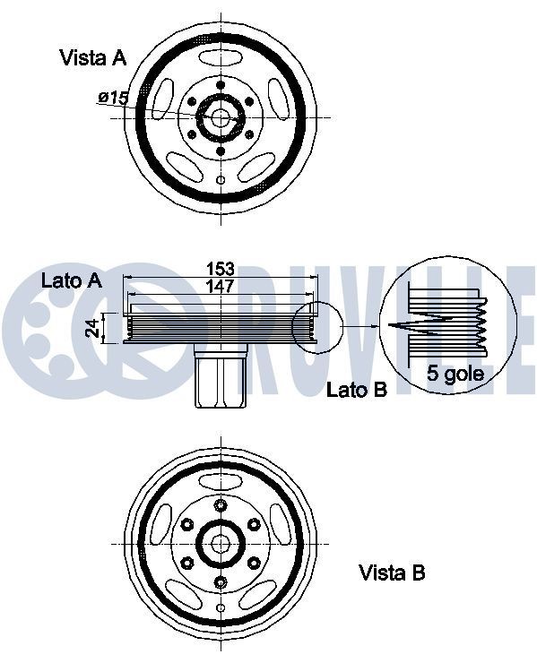 RUVILLE Came de válvula 265427 Tuchos hidráulicos RUVILLE Skoda CITIGO 265427