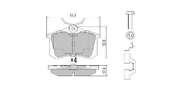 FREMAX Kit pastiglie freni FBP-0575-01 FBP-0575-01 costo Pastiglie freno sportive RENAULT TRAFIC FREMAX