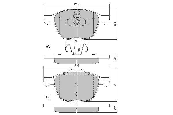 FREMAX Brake pad set FBP-1362 FBP-1362 FREMAX brake pad set MAZDA
