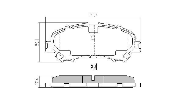 FREMAX Brake pad set FBP-1980 FBP-1980 FREMAX brake pads for MAZDA