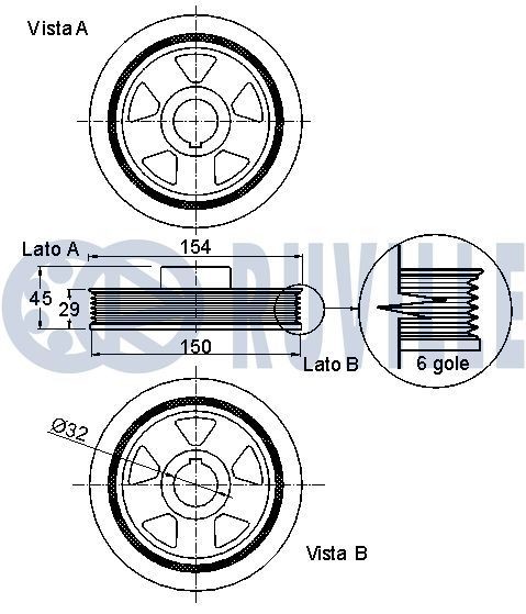 RUVILLE Guia, corrente de distribuição 3451031 3451031 Guia MERCEDES-BENZ GL RUVILLE