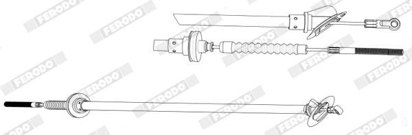 FERODO Koppelingskabel FCC421091 FCC421091 Koppelingskabel FERODO MERCEDES-BENZ 124-serie