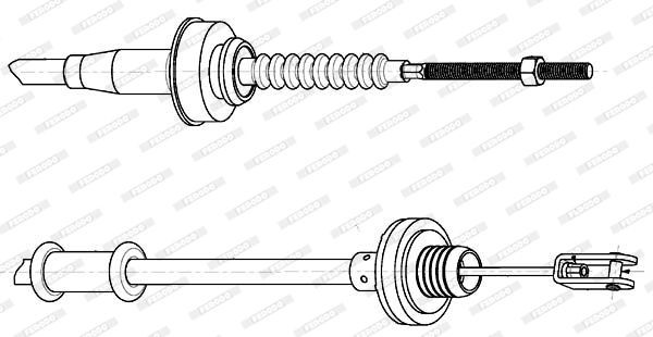 FERODO Koppelingskabel FCC424239 FCC424239 Koppelingskabel MERCEDES-BENZ 124-serie FERODO