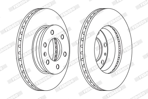FERODO Disco freno FCR310C FERODO FCR310C Dischi freno sportivi Sprinter 4-t Camion pianale / Telaio (907) originale prezzo