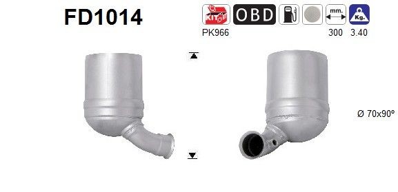 AS Filtro de partículas FD1014 AS FD1014 Filtro de fuligem partículas Citroen C2 JM originais preço