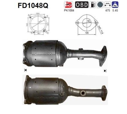AS Partikelfilter FD1048Q FD1048Q AS Partikelfilter Nissan billig