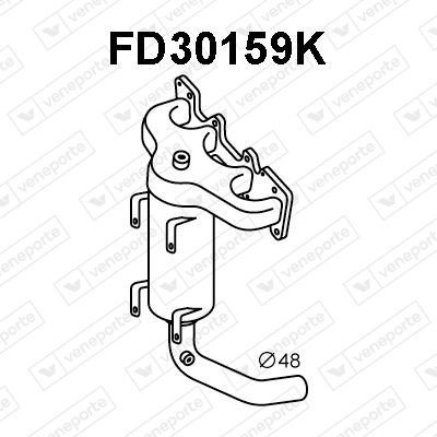 VENEPORTE Catalizzatore a gomito FD30159K Costo Catalizzatore VENEPORTE CHRYSLER FD30159K