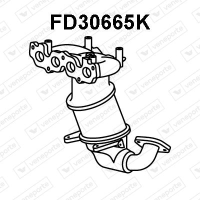 VENEPORTE Catalizzatore a gomito FD30665K FD30665K Collettore di scarico VENEPORTE Skoda