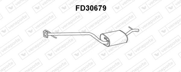 VENEPORTE Mellempotte FD30679 FD30679 Resonator udstødning FORD FOCUS VENEPORTE