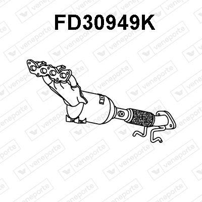 VENEPORTE Manifold Catalytic Converter FD30949K FORD TRANSIT CUSTOM VENEPORTE catalytic converter FD30949K