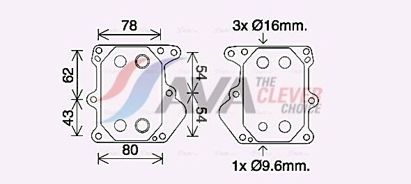 AVA COOLING SYSTEMS Chladič motorového oleja FD3625 Olejový chladič AVA COOLING SYSTEMS FOCUS FD3625 lacné