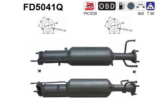 Hiukkassuodatin AS FD5041Q AS FD5041Q: Diesel hiukkassuodatin Vauxhall ANTARA 2010