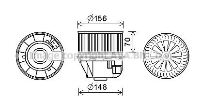 PRASCO El-motor, kabineblæser FD8634 FD8634 Kabineblæser PRASCO FORD TOURNEO CONNECT