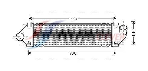 AVA COOLING SYSTEMS Vahejahuti FDA4480 Õhuradiaator FORD AVA COOLING SYSTEMS FDA4480