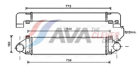 AVA COOLING SYSTEMS Ιντερκούλερ FDA4481 Intercooler AVA COOLING SYSTEMS FORD FDA4481