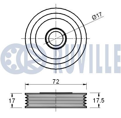 RUVILLE Galet tendeur de courroie d'accessoire 55085 RUVILLE Galet tendeur MINI 55085
