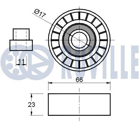 RUVILLE Ελεύθερη περιστροφή γεννήτριας 55097 Τροχαλία δυναμό RUVILLE BMW Σειρά 5 55097