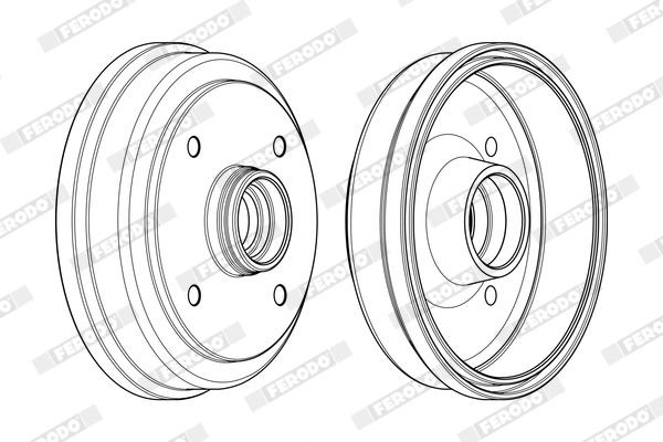 FERODO Tambour de frein FDR329182 FDR329182 Tambour de frein MAZDA BT-50 FERODO