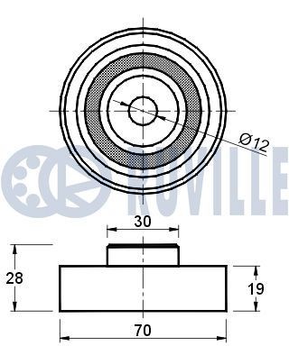 RUVILLE Polia de desvio / de guia, correia trapezoidal 55131 55131 Polia de desvio / de guia, correia trapezoidal JAGUAR S-TYPE RUVILLE