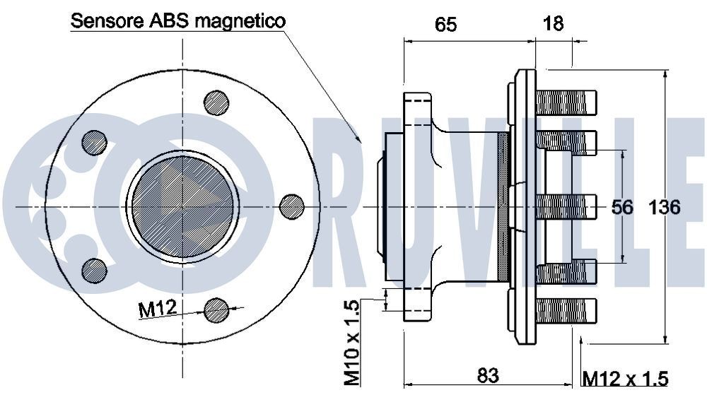 RUVILLE Pingutusrull, Hammasrihm 55227 Pingutusrull, hammasrihm RUVILLE Ford FOCUS 55227