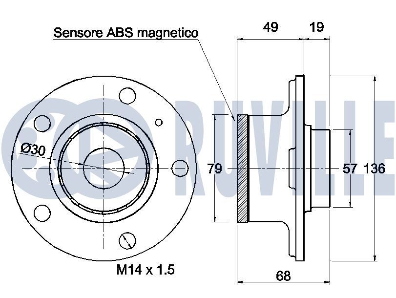 RUVILLE Timing belt tensioner pulley 55240 RUVILLE 55240 FORD Transit Mk3 Van (VE64) timing belt tensioner pulley replacement