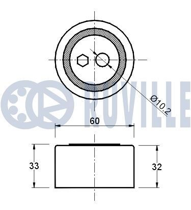 RUVILLE Spanrol, distributieriem 55428 55428 Spanrol, tandriem RUVILLE SEAT TARRACO