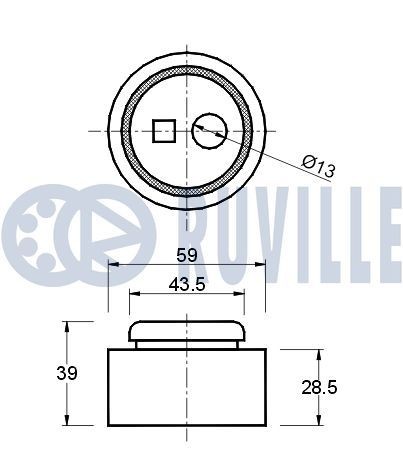 RUVILLE Spännrulle för kamrem 55430 55430 RUVILLE spännrulle för kamrem VW ARTEON