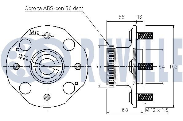 RUVILLE Vibrationsdämpare, flerspårsrem 55484 55484 RUVILLE vibrationsdämpare, flerspårssrem VW AMAROK