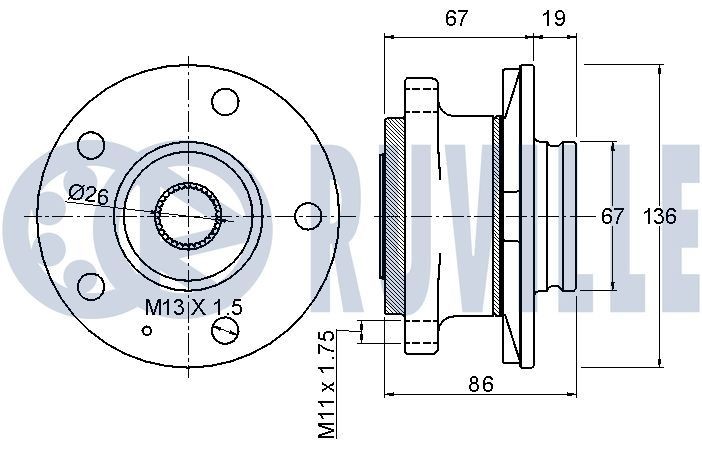 RUVILLE Svingningsdemper, tannrem 55495 Svingningsdemper, tannrem SEAT RUVILLE 55495