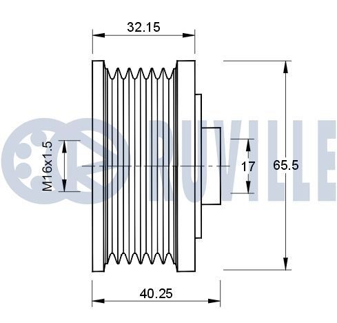 RUVILLE Poulie renvoi / transmission, courroie de distribution 55707 55707 Poulie renvoi / transmission, courroie de distribution Volkswagen CADDY RUVILLE