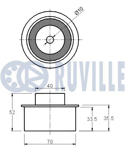 RUVILLE Svingningsdæmper, tandrem 55734 Svingningsdæmper, tandrem RUVILLE A8 55734 billig