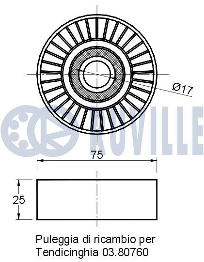 RUVILLE Τεντωτήρας, ιμάντας poly-V 55740 Τεντωτηρας ιμαντα RUVILLE S40 55740 φθηνά
