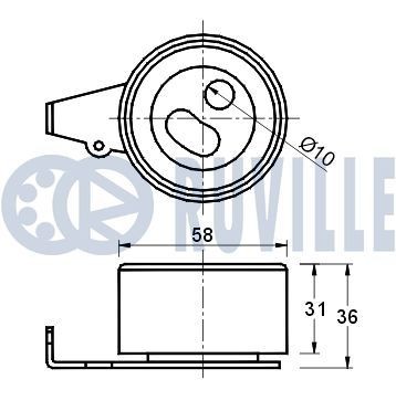 RUVILLE Poulie renvoi / transmission, courroie de distribution 55950 RUVILLE 55950 Poulie renvoi / transmission, courroie de distribution Peugeot 307 Berline pas cher