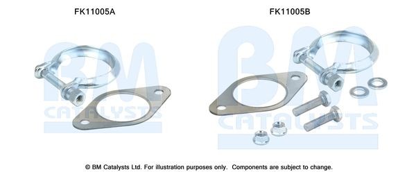 BM CATALYSTS Montāžas komplekts, Sodrēju- / Daļiņu filtrs FK11005 Montāžas komplekts izplūdes gāzu sistēma BM CATALYSTS Ford StreetKA FK11005