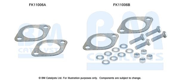 BM CATALYSTS Kit de montagem, filtro de fuligem / partículas FK11006 FK11006 Tubo flexível sistema de escape FORD TOURNEO CONNECT BM CATALYSTS