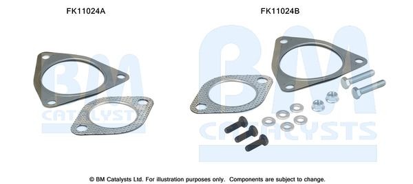 Montāžas komplekts, Sodrēju- / Daļiņu filtrs BM CATALYSTS FK11024 BM CATALYSTS FK11024 Gofrēta caurule izplūdes gāzu sistēma VOLVO XC 90 2013