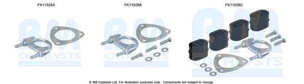 BM CATALYSTS Monteringssæt, sod- / partikelfilter FK11028 BM CATALYSTS FK11028 originale Zafira B Flexrør udstødning hvad koster