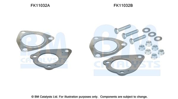 BM CATALYSTS Montāžas komplekts, Sodrēju- / Daļiņu filtrs FK11032 Montāžas komplekts izplūdes gāzu sistēma BM CATALYSTS E-TRON FK11032 lēti