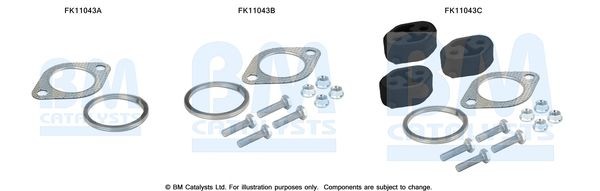 BM CATALYSTS Kit di montaggio, Filtro antiparticolato / particellare FK11043 FK11043 costo Tubo flessibile marmitta MERCEDES-BENZ GLA BM CATALYSTS