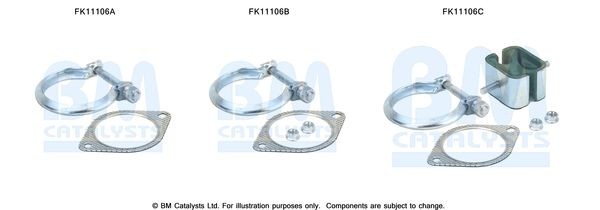 BM CATALYSTS Montāžas komplekts, Sodrēju- / Daļiņu filtrs FK11106 FK11106 BM CATALYSTS Gofrēta caurule izplūdes gāzu sistēma Smart lēti