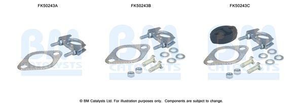 BM CATALYSTS Monteringssats, avgasrör FK50243 FK50243 BM CATALYSTS monteringssats avgassystem Ford StreetKA