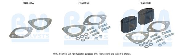 BM CATALYSTS Montaaæikomplekt, heitgaasitoru FK50495 Montaaæikomplekt väljalaskesüsteem BM CATALYSTS ASCONA FK50495 odav
