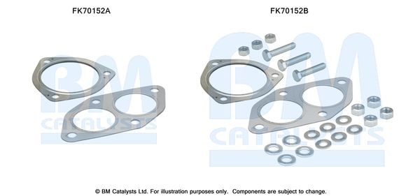 BM CATALYSTS Mounting Kit, exhaust pipe FK70152 Audi A4 BM CATALYSTS exhaust mounting kit FK70152