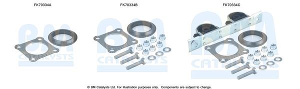 BM CATALYSTS Montāžas komplekts, Izplūdes caurule FK70334 Montāžas komplekts izplūdes gāzu sistēma BM CATALYSTS AROSA FK70334 lēti