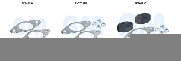 BM CATALYSTS Monteringssats, avgasrör FK70399 FK70399 Monteringssats avgassystem BM CATALYSTS FORD StreetKA