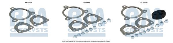 BM CATALYSTS Mounting Kit, exhaust pipe FK70564 AUDI A4 BM CATALYSTS exhaust mounting kit FK70564